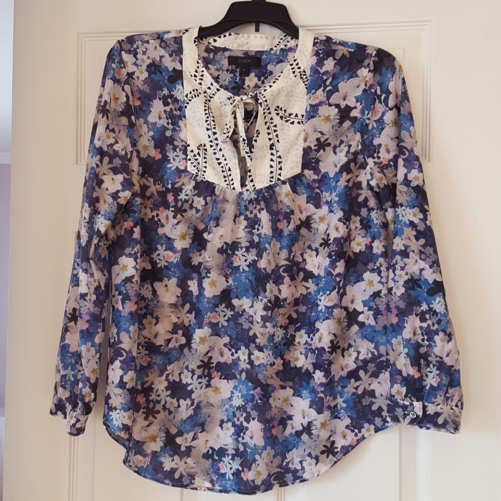 J Crew Floral Blouse